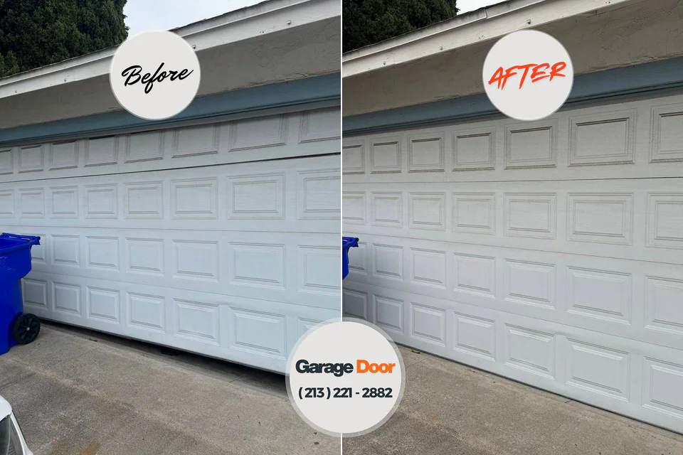 Before and after: garage door repair 37027